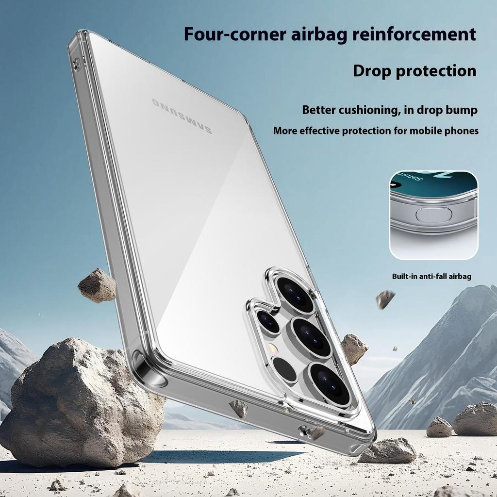 For Samsung Galaxy S24 Ultra Case PC+TPU Clear Anti Drop Phone Back Cover