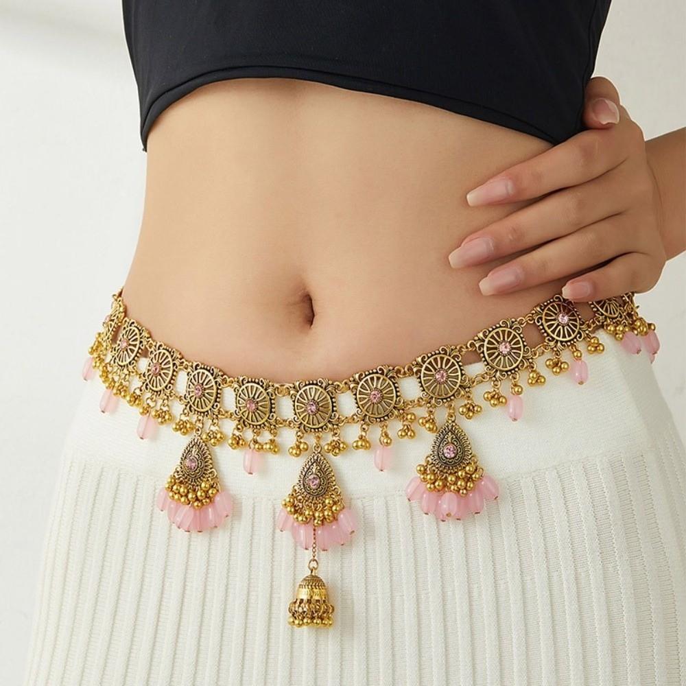 Metal Ethnic Style Belt Beads Body Chain Waist Seal Tassel Belly Chain  Festive