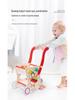 Multifunctional Wooden Child's Push Toy Shopping Cart and Walker