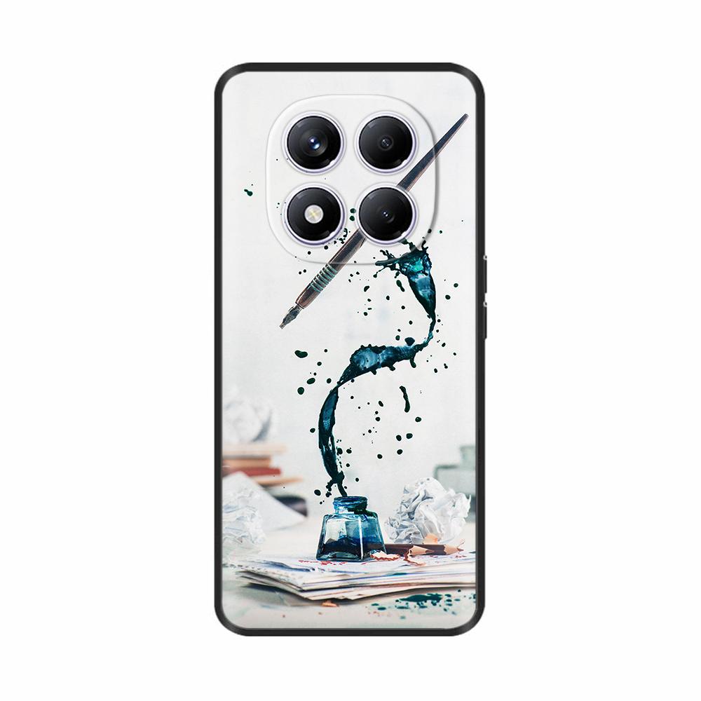 Чехол для Xiaomi Redmi Note 14 Pro 4G Чехол Note14 14Pro + 4G 5G Чехлы для телефона Мягкий Черный Силикон Ударопрочный Корпус Задняя крышка Funda