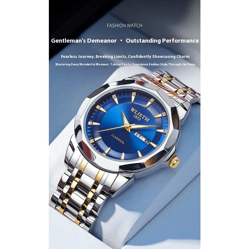 Top Brand Men's Watch Waterproof Luminous Double Calendar Business Quartz Wrist Watch