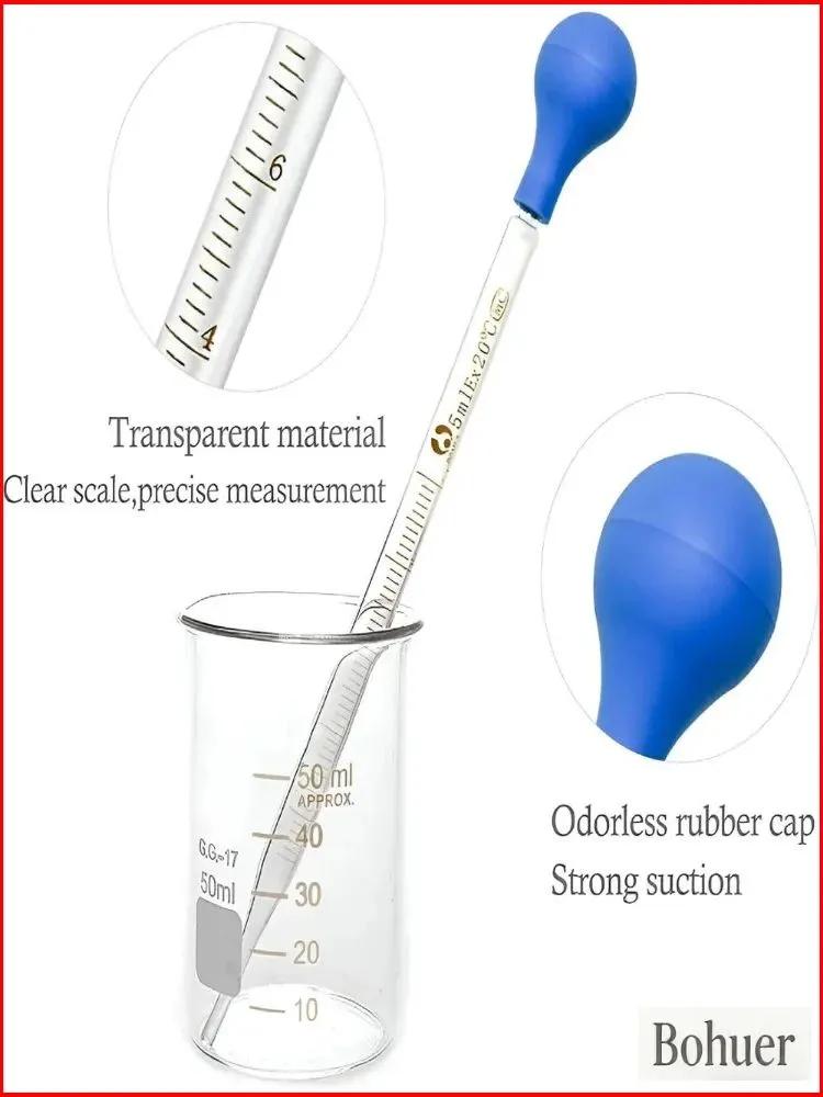 ACDANC Glass dropper with divisions 3 ml and 5 ml, 2 pcs, liquid dropper