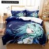 Kawaii Anime Genshin Impact Eula Lawrence Комплект постельного белья Single Twin Full Queen King Size Комплект постельного белья для взрослых и детей, пододеяльники