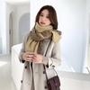 Scarf Women's 2025 New Autumn and Winter Sweet Fashion Warm Plaid Scarf Decoration Medium and Long Shawl