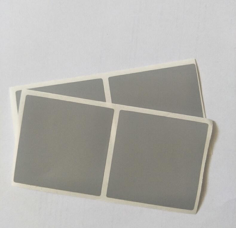 100pcs 46x46mm Sudoku Gray Silver Adhesive SCRATCH OFF Sticker DIY Manual Hand Made Scratched Stripe Card Film