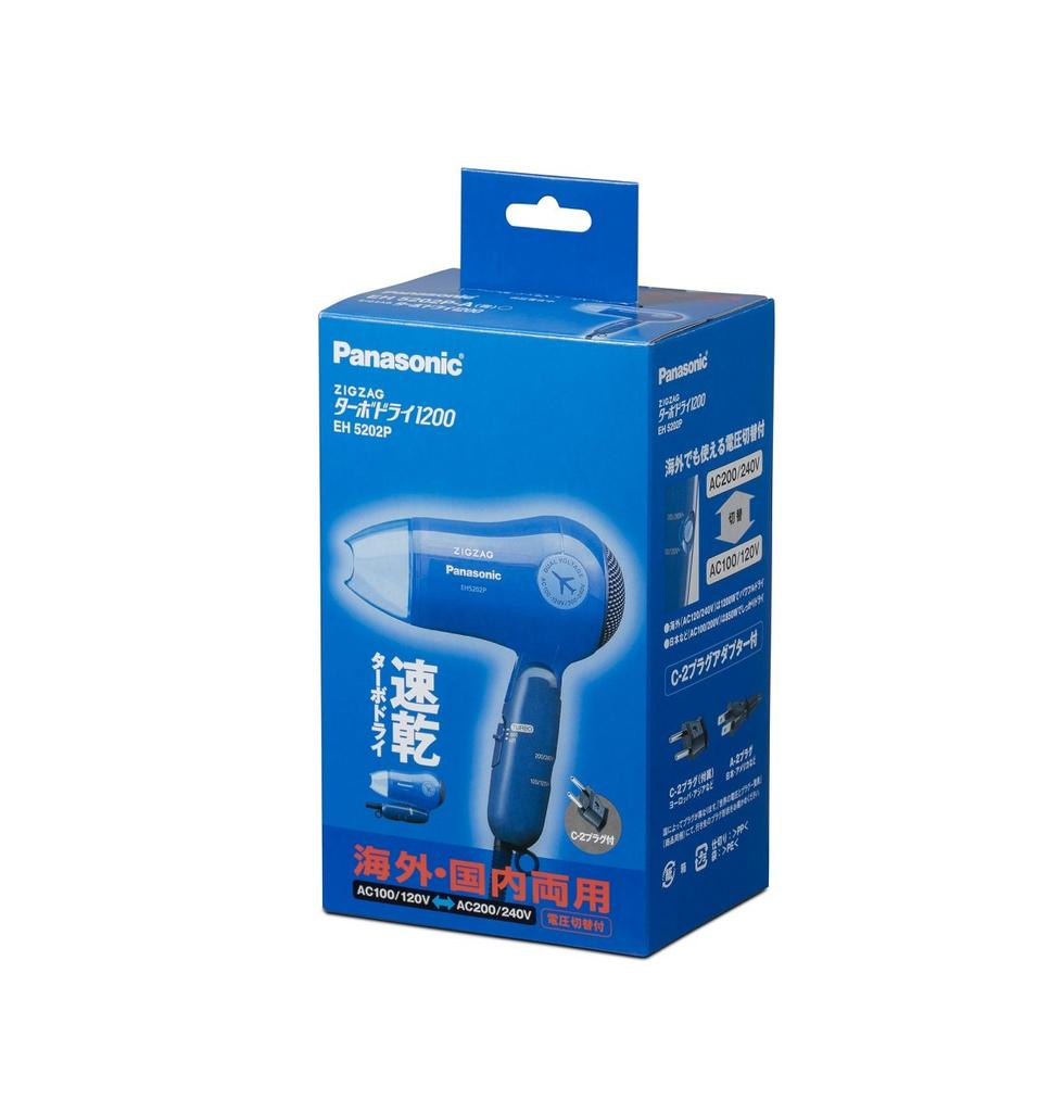 Panasonic Фен ZIGZAG Turbo Dry 1200 Синий EH5202P-A