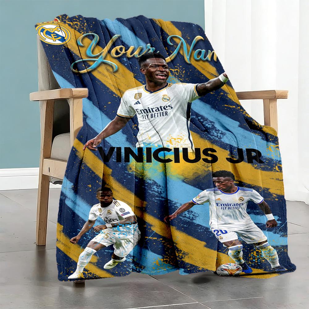 Vinicius Personalized Text Blanket Multipurpose Customizable Blanket Warmthful Decor Throw For Sofa Bedding Office Livingroom Four Seasons Universal