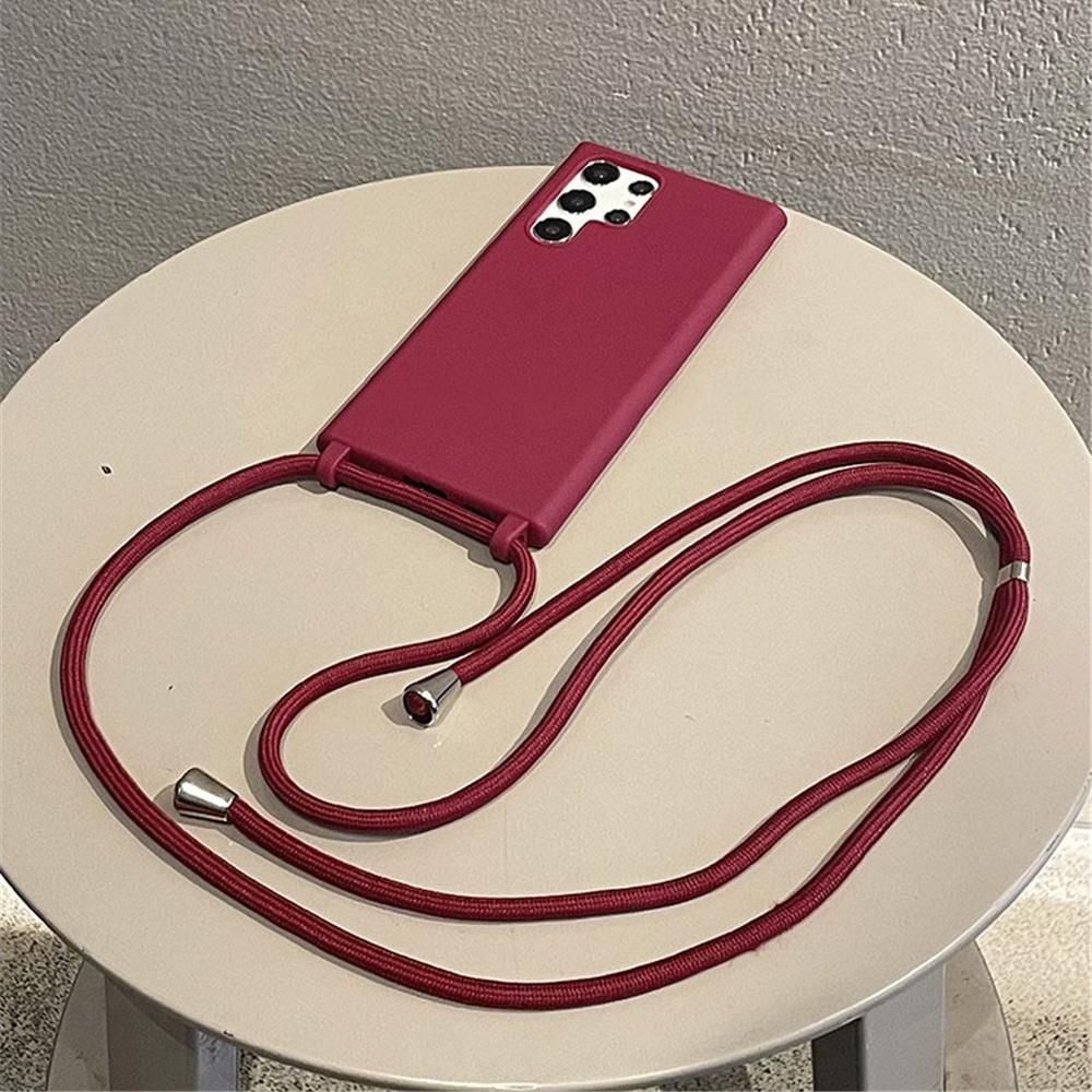 Crossbody Lanyard Silicone Case for IPhone 16 15 14 13 12 11 Pro Max XSMAX XR 8 7 Samsung S25 S24 S23 S22 S21 Ultra Plus S21FE A15 A55 A16 A53 A14 A54