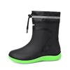 Waterproof Shoes Men's and Women's Rain Shoes Fashionable Medium Tube Bundle Fashion Rubber Shoes Non-slip Fishing Rain Boots