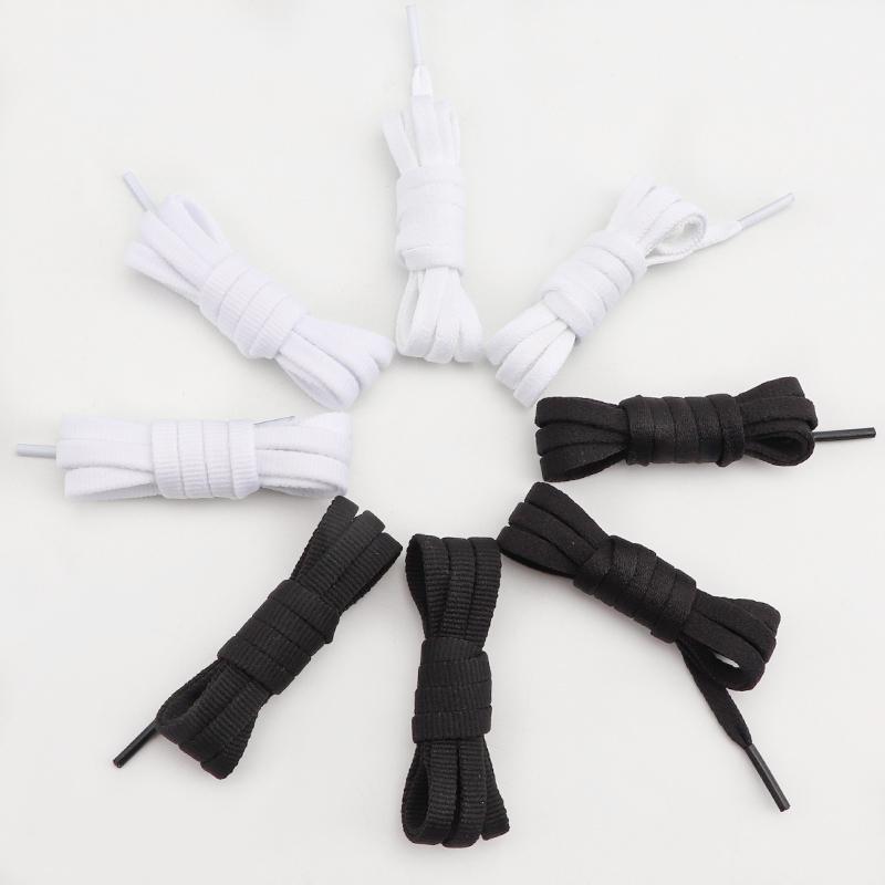 Плоские шнурки для кроссовок, шнурки для баскетбольной обуви, белые, черные, ширина 6 мм, 90/120/140/160 см, аксессуары для обуви