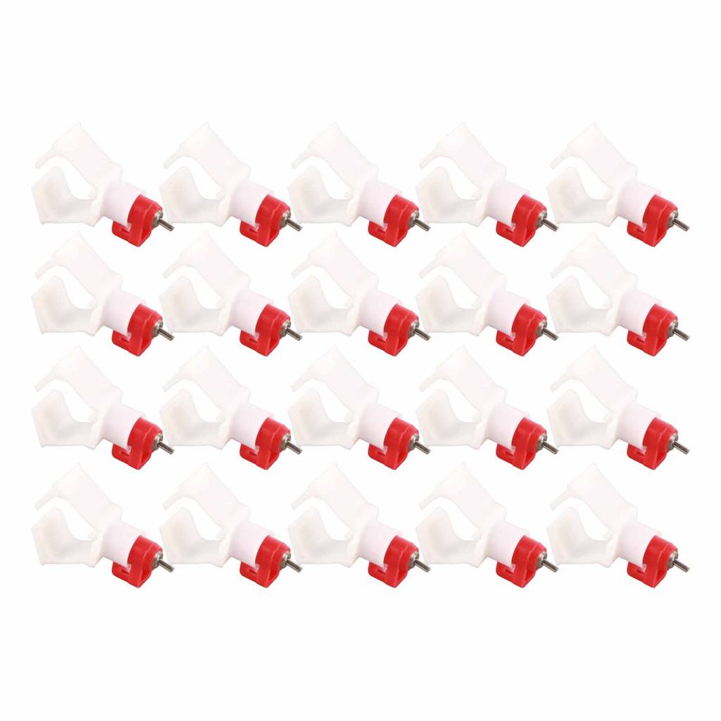 20Pcs Square Tube Automatic Poultry Drinker Drinking Nipple Farm Accessories for Chicken Use