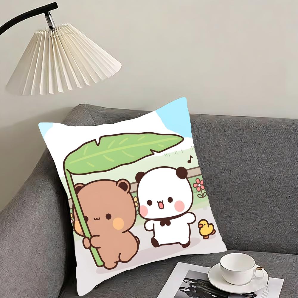 Чехол для подушки P-Panda Bubu And Dudu, двусторонний, плюшевый – Для автомобиля, дивана, спальни, идеально подходит в качестве подарка.