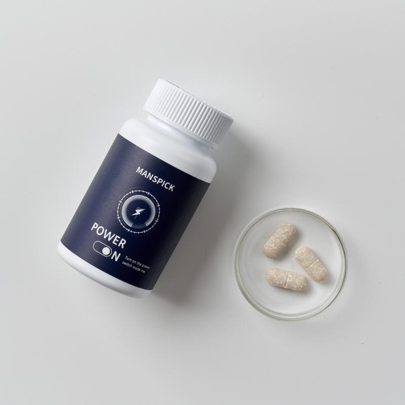Мужской Pick Power On Лейцин Мака Аргинин Решение для Мужской Жизненной Силы и Выносливости, 60 таблеток, 8 упаковок