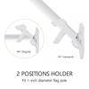 Flag Pole Holder Two Positions Flag Pole Mounting Bracket 1 Inch Inner Diameter Aluminum Alloy Flag Holder with Hardware