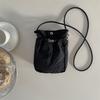 Ielgy Art Drawstring Design Canvas Mobile Phone Bag Light Casual Mini Shoulder Messenger Bag