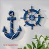 Mediterranean Style Helmsman Anchor Wall Decor for Kindergartens and Bars