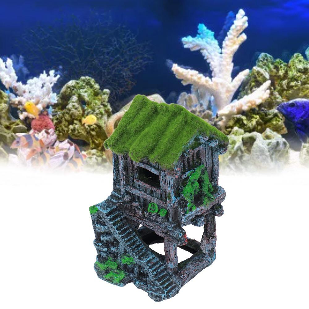 Safe Non Toxic Fish Tank Decoration Resin Material Aquarium Ornaments Fish Hiding Cave Fish Tank