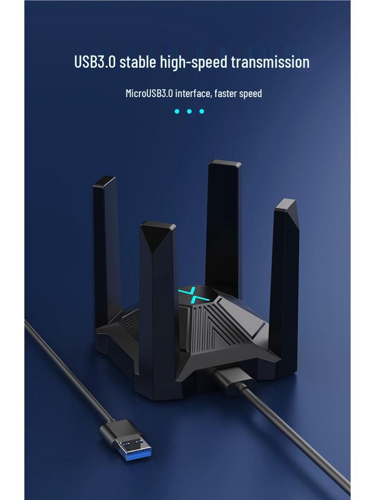 USB 3.0 WiFi 6 Network Adapter AX1800M Dual-Band 5G