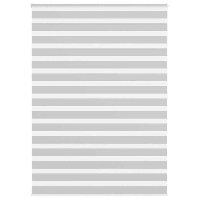 VidaXL Store zèbre gris clair largeur du tissu 150,9 cm polyester, store à enrouleur zébré, store zébré pour fenêtre, store 4014480