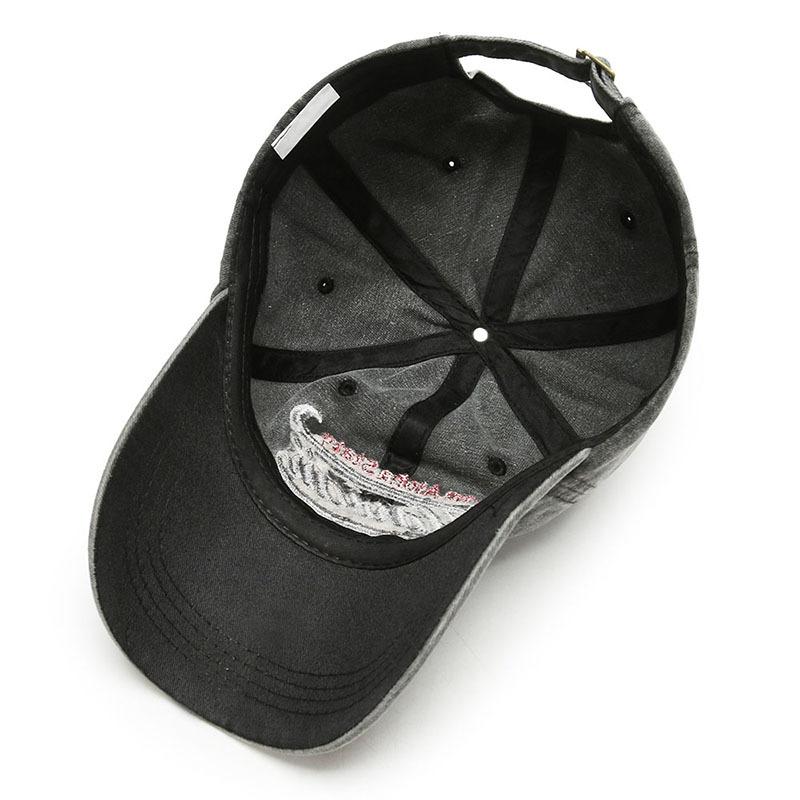 Hat Men's Spring and Autumn Washing Embroidered Alphabet Baseball Cap Retro Peaked Cap Women's Casual Shade Sports Sun Hat