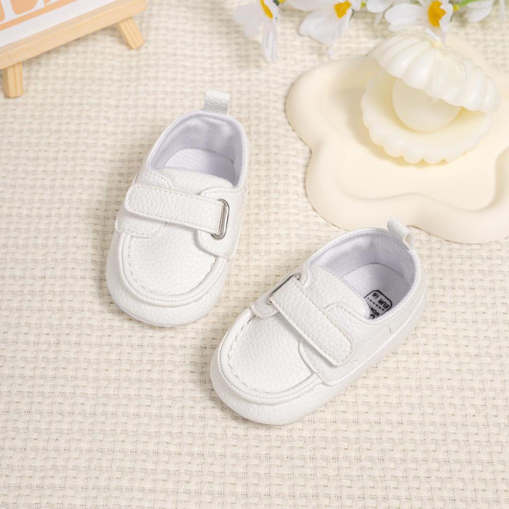 Весенне-осенние мокасины: Кожаная обувь для первых шагов для малышей 0-1 года, на мягкой подошве, в британском стиле