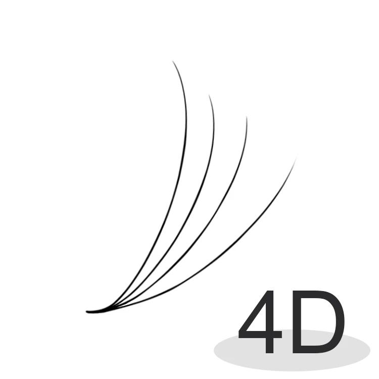 Готовые пучки для объема Promade 12D/10D/14D/18D Наращивание ресниц Корейская остроконечная основа Свободные пучки 120 пучков/320 пучков/500 пучков/1000 пучков