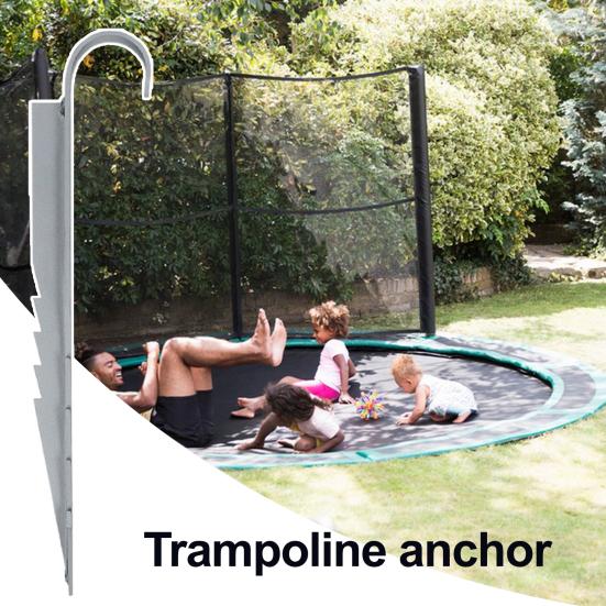 4 шт. колышек для батута, простая установка, металлические колышки, длина 330 мм, устойчивость к ветру и дождю, устойчивые к ржавчине колышки