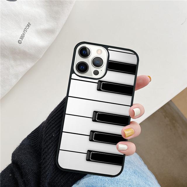 Клавиши пианино Чехол для телефона с клавишами пианино Для iPhone 17 Air 15 16 14 13 12 Pro Max 11 Pro Max Plus Чехол-ракушка