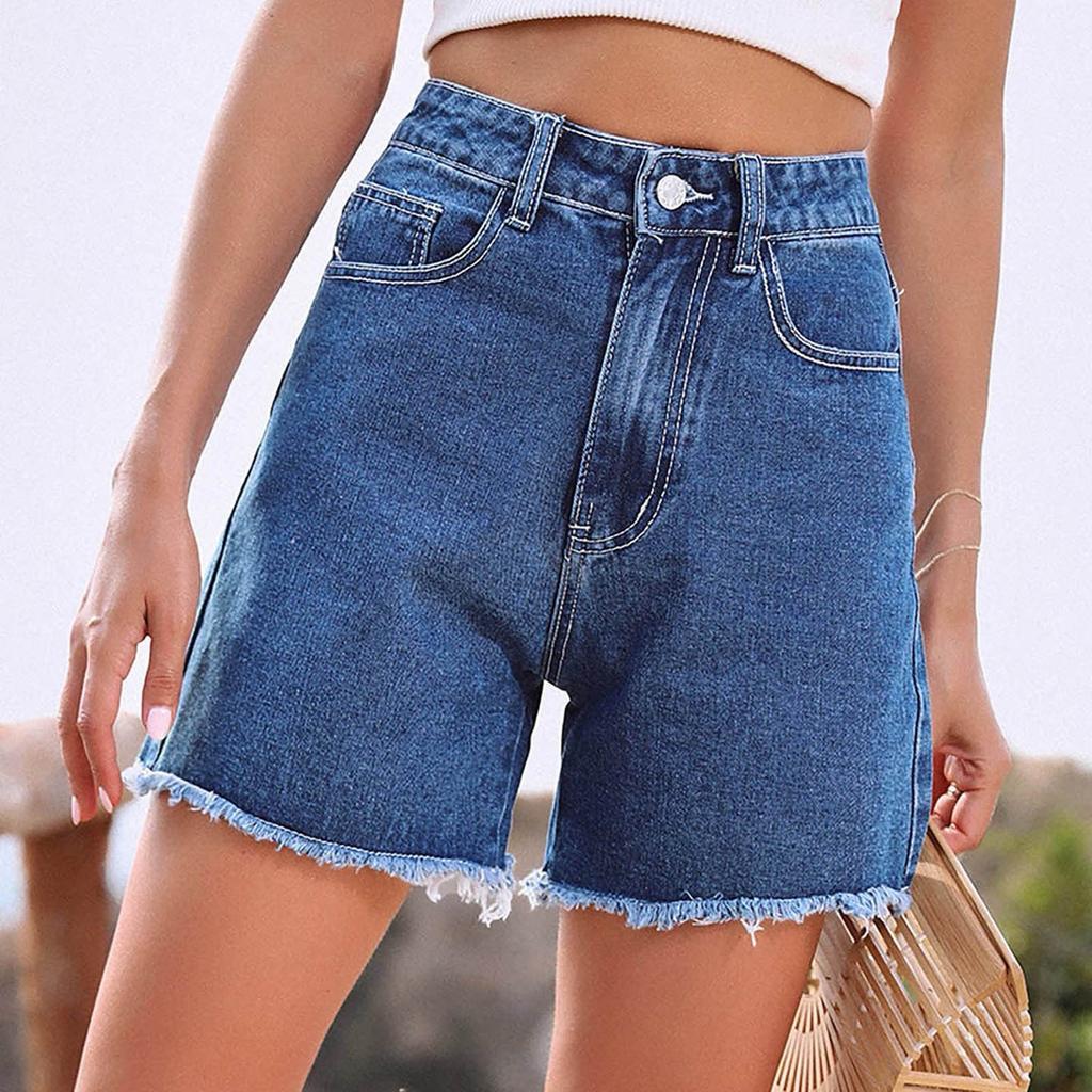 Женские удобные модные повседневные шорты из эластичного денима