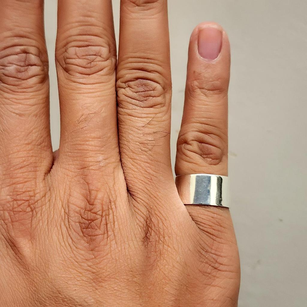 10 MM Sterling Silver Boho Band Thumb Engraved Ring Jewelry