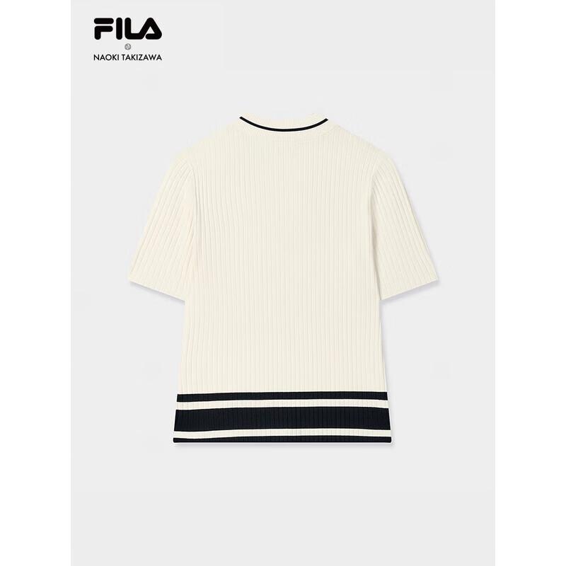 Fila Женский трикотажный топ с молнией на половину и коротким рукавом