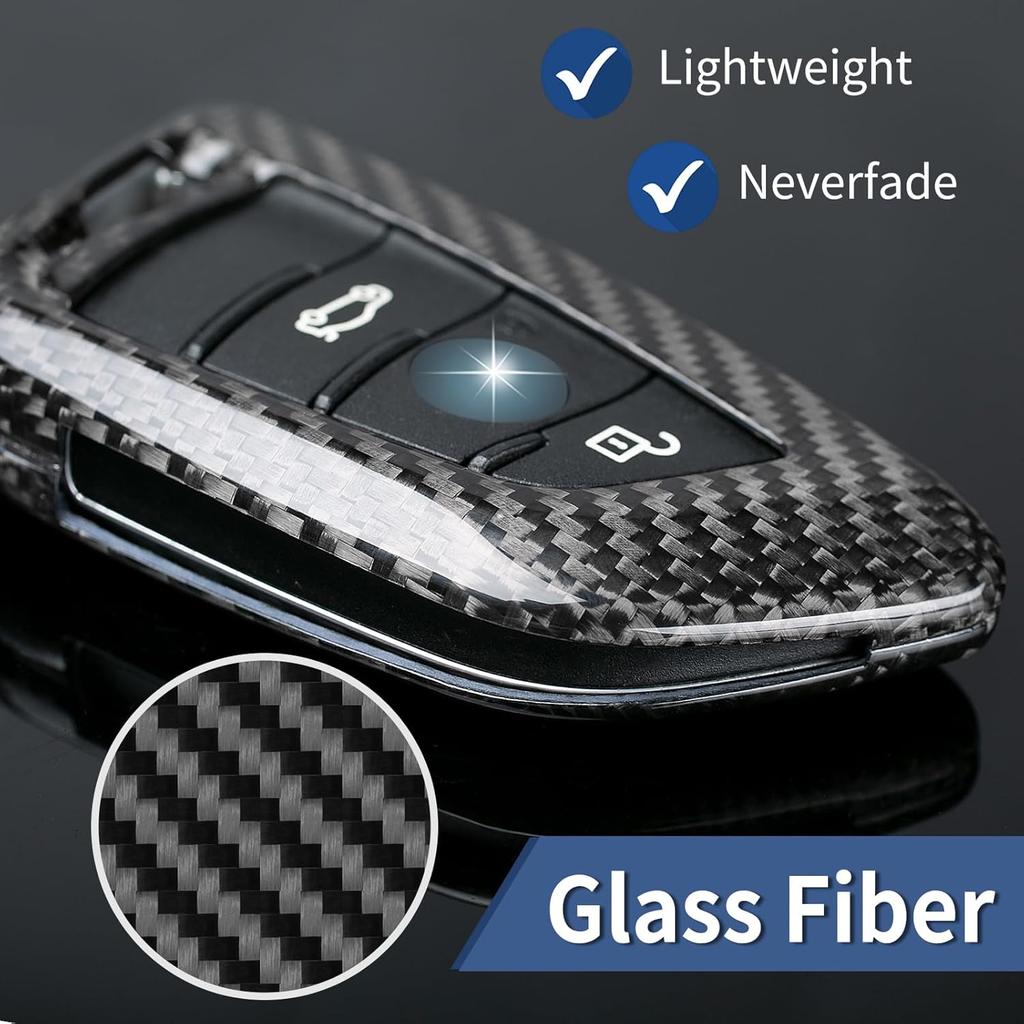 T-Carbon Key Fob Cover Compatible With BMW Key Fob Protecetor Compatible With BMW 2 3 4 5 6 6GT 7 8 Series,X1 X2 X3 X4 X5 X6 X7 M3 M4 M5 M8 X3M X4M