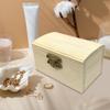 Unfinished Wood Box Treasure Chest Craft Jewelry Display Case Portable Wooden