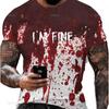 Harajuku 3D Printing Horror Bloody T Shirt For Men Kid Cool Streetwear Short Sleeve Fashion Unisex Tees Clothing Tees