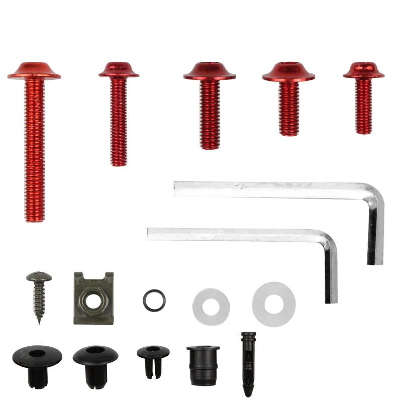 190 шт. Полный комплект болтов обтекателя для Kawasaki ZX6R ZX7R ZX9R ZX10R ZX12R ZX14R Versys 650 Ninja 650R 1000 Z750 Z1000