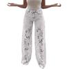 High Waist Wide Leg Jeans Women Fashion Versatile Lace Splicing Denim Pants 2025 Straight Trousers