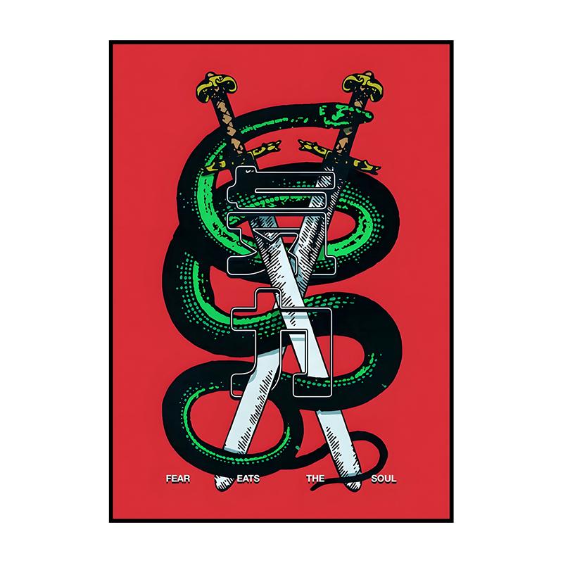 Классический абстрактный постер на стену, японский винтажный карп кои, HD печать на холсте, для дома, гостиной, спальни, декоративные картины