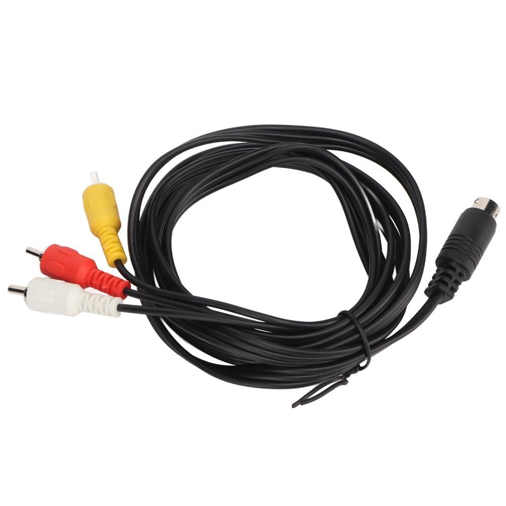 Nickel Plated Mini DIN 9 Pin to 3RCA Cable Plug and Play Mini DIN Cable Audio Equipment