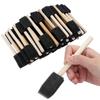 50Pcs Foam Brush Black Sponge Wood Handle Paint Brush Children Drawing Graffiti Tools