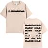 Rock Band Radiohead Тур 2025 Логотип Футболки Мужская Мода Поп Одежда Оверсайз Футболка Унисекс Хип-Хоп Хлопковые Футболки Высокого Качества
