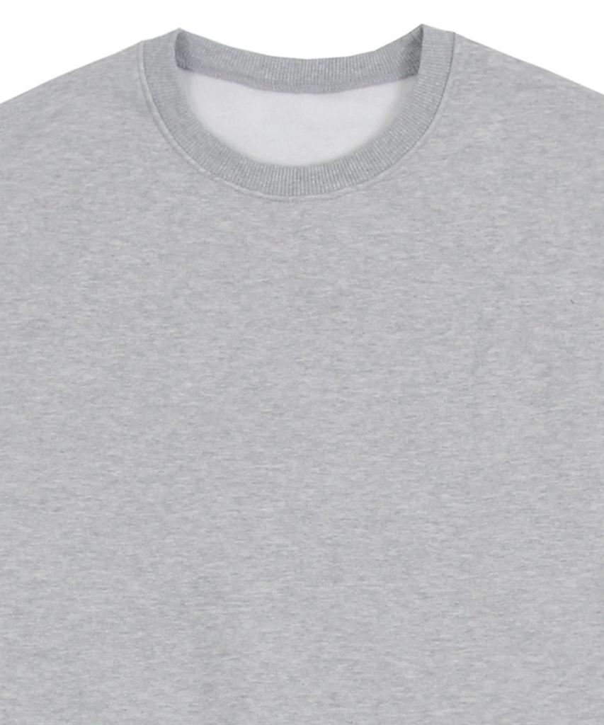 GRAVER [Unisex] Elbow Daisy Flower Sweatshirt_Gray