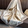 90 * 90cm New Twill Silk Simple Sun Protection Warm Large Square Scarf Shawl Headscarf For Women