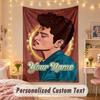 Custom Personalized Tapestry,Bruno Mars Print Custom Name Text Wall Art Hanging for Bedroom