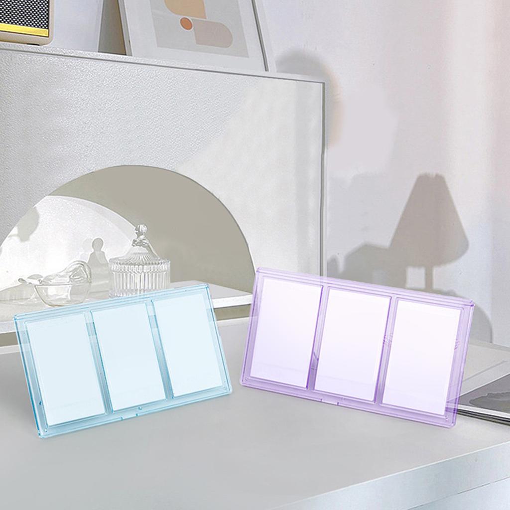 3-дюймовая фоторамка с небольшой платформой для карточек, держатель для фотокамеры, чехол для хранения фотографий, 3 сетки