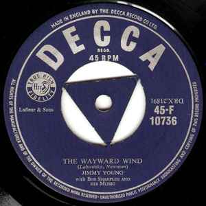 7-дюймовая пластинка JIMMY YOUNG - The Wayward Wind 45F10736 DECCA 1956 UK Поп Б/у