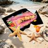 Custom Name Personalized Karol G Print Beach Towel, for Trip Camping Beach Party Home Decor, Birthday Gift for Family & Friends