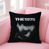 Чехол на подушку с принтом группы The 1975, натуральный лен, двусторонний, декоративный, для дивана, декор для дома, подарок