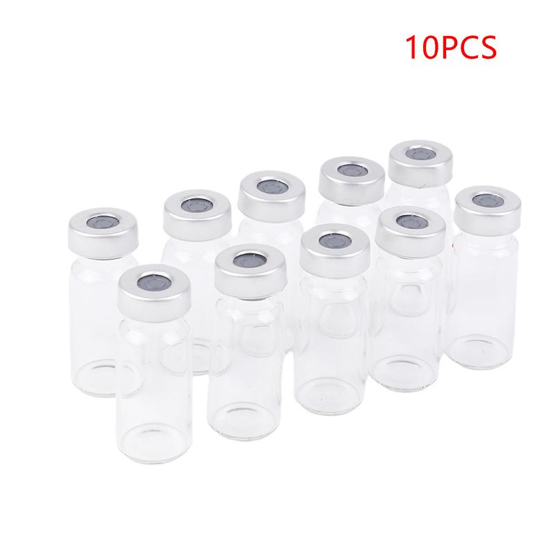 10 Pack 5/10/20Ml Sealed Sample Vials Transparent Glass Vials With Self Healing Injection Port
