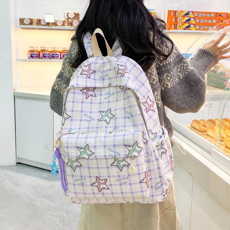 Большой вместительный легкий рюкзак с мультяшным принтом женский рюкзак школьный рюкзак для студента