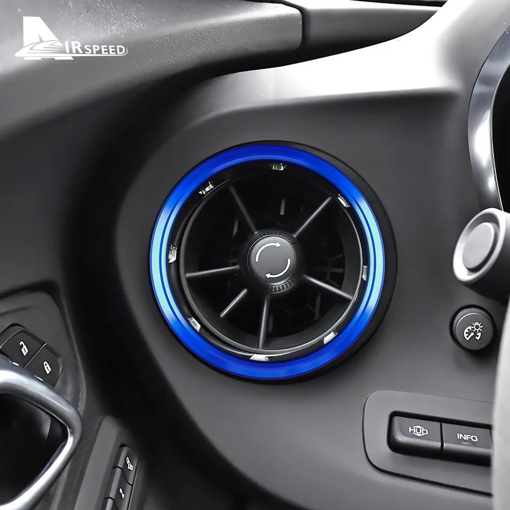 4 шт. Кольца для Chevrolet Camaro 2016 2017 2018 2019 2020 2021 2022 2023 Автомобильные аксессуары Алюминиевый сплав Наклейка на вентиляционное отверстие кондиционера
